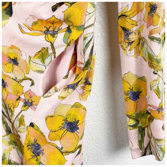 Free People Tegan Printed Floral Pleated Dress‎ Size 4 - Picture 8 of 12